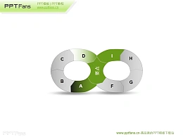 两个扣在一起的环状锁链ppt素材下载