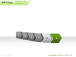 6个立体箭头组ppt素材下载