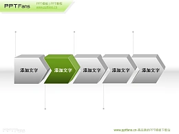 5个立体箭头组ppt模板下载