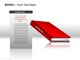 红色书本PPT素材下载