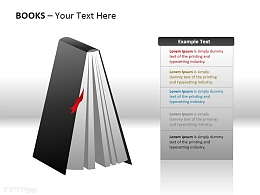 灰色书本PPT模板下载