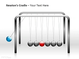 牛顿摆之摆动PPT模板下载