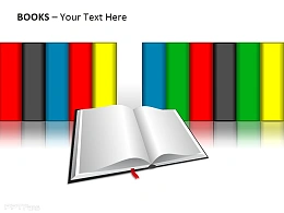 书本全彩图PPT模板下载