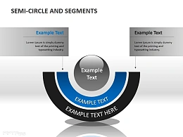 半圆两部分说明PPT素材下载