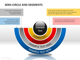 半圆四部分说明PPT素材下载