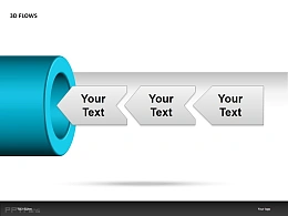 3D FLOWS之向左说明PPT模板下载