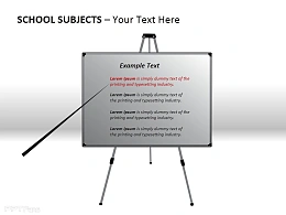 学校科目之白板演示PPT模板下载