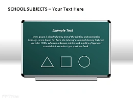 学校科目之黑板PPT模板下载
