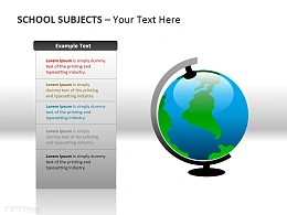学校科目之地球仪PPT模板下载