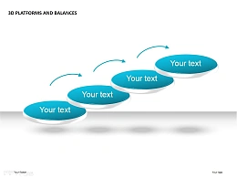 3D平台之阶梯式递进PPT模板下载