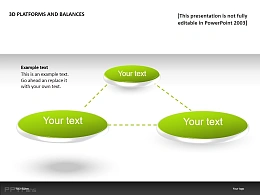 3D绿色三平台PPT模板下载