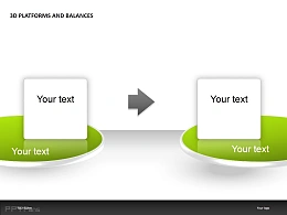 3D绿色两平台PPT模板下载