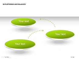 3D递进绿色三平台PPT模板下载