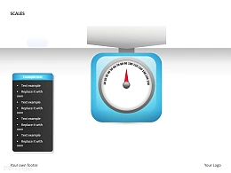 蓝色托盘称PPT素材下载
