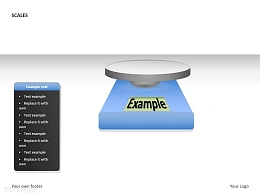蓝色称PPT素材下载