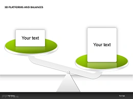 3D绿色平台之对称PPT模板下载