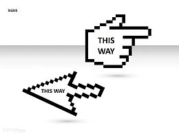 鼠标标志PPT模板下载