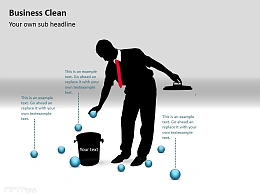 商业清洁之整理PPT素材下载