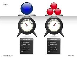 托盘秤之红蓝小球PPT素材下载