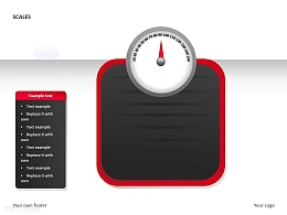 红色电子称PPT素材下载