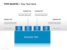 蓝色玩具块PPT素材下载