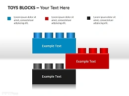 玩具块三部分说明PPT素材下载