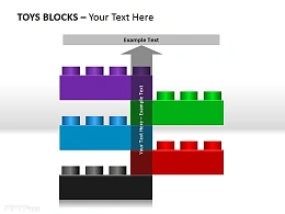 玩具块五部分说明PPT素材下载