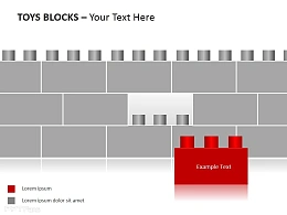 玩具块之红色PPT素材下载