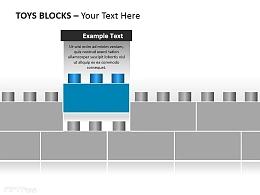 玩具块之蓝色PPT素材下载