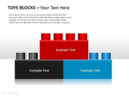彩色玩具块PPT素材下载
