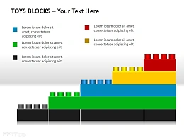 梯型玩具块PPT素材下载