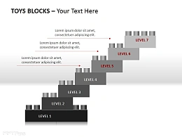 腾空梯型玩具块PPT素材下载