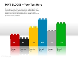 不规则玩具块PPT素材下载