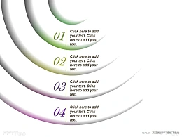 四部分层级递进PPT模板