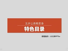 三分钟教程(175)：五步让PPT表格变身特色目录