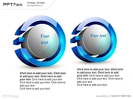 3D立体圆形PPT模板下载