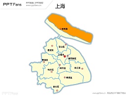 上海地图矢量PPT模板