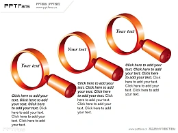 立体放大镜PPT模板下载