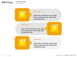 三部分对话气泡PPT模板