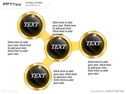 土豪金按钮PPT模板下载