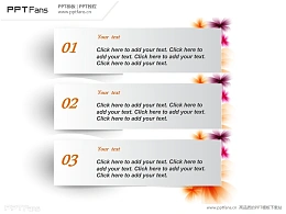 精美三部分文字说明PPT模板