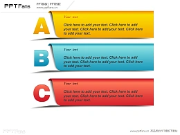 三部分文字说明PPT模板