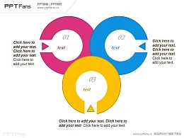 缺口圆环PPT模板