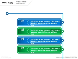 四部分目录式文字说明PPT模板