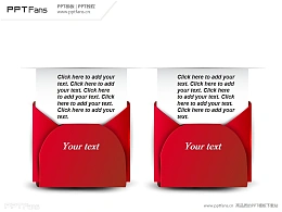 红色信封贺卡PPT模板