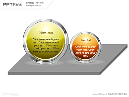 金属质感圆形PPT模板