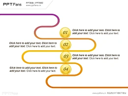 曲折的路径PPT模板