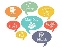 一大波对话框气泡PPT素材打包下载