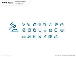 法庭PPT矢量图标下载