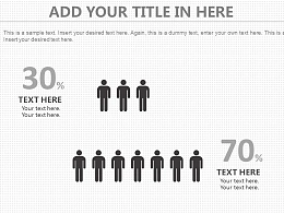 一套国外精美清新扁平化用户研究市场报告PPT模板